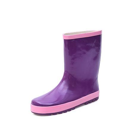 Hot Sale- Women Fashion Skid Mid-Calf Ladies Rainboots High Quality Water Shoes 2016 New Waterproof Pure Purple Shoes Summer Purple Solid