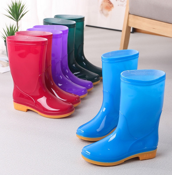 female fashion casual rain boots lady factory direct selling water shoes women's antiskid wear-resistant outdoor four season rubber shoeses