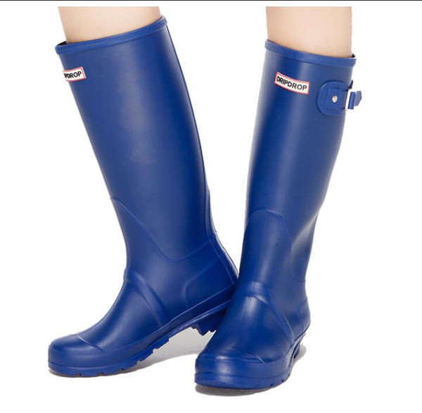 Women Fashion PVC Soft Elastic Band Rainboots Short Ankle Flat Heels Rain Boots Waterproof Water Shoes G88