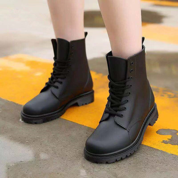 2020 designer waterproof rain boots women water shoes thickened non slip wear resistant rubber shoes fashion PVC Martin water shoes