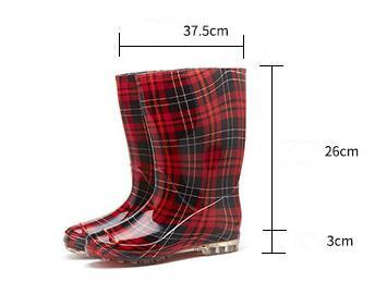 Hot Sale- RAINBOOTS fashion Knee-high tall rain boots England style waterproof welly boots Rubber rainboots water shoes rainshoes