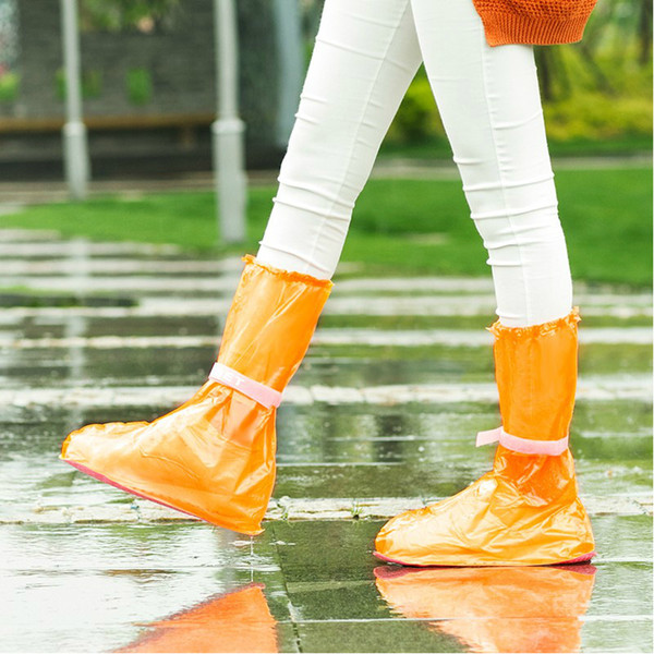 Waterproof Rain Shoes Covers PVC Unisex Reusable Rain Boots Overshoes Wear Keep clean Outdoor 9 Colors NNA887