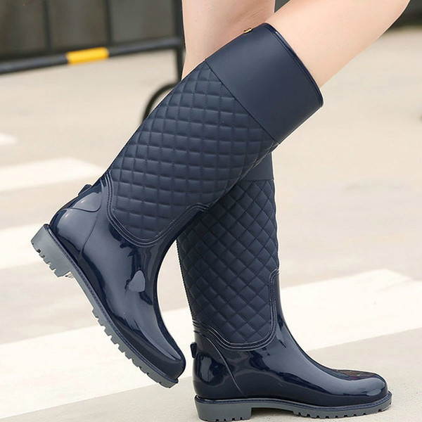 New Women Rain Boots Lady Rain Water Shoes Ourdoor Rainboots Italianate Pvc Rubber Rainboots Lady Waterproof Shoes