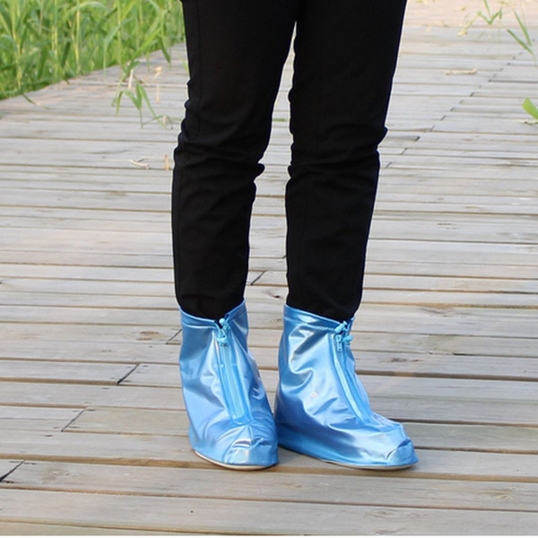 Free Shipping 2017 NEW Portable Rain Boots ASDS Environmental protection PVC Waterproof Wear resistant Zipper Shoe Cover size S~2XL