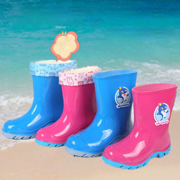 2016 New Style Child Rainshoes Boy and Girl Rain Boot Antiskid Galoshes Children's Boots Water Shoes Elementary School Students Shoes Rubber