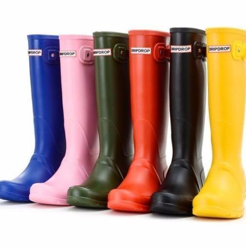 Brand Womens Waterproof Rubber Rain Boots Wellies Wellington Boots 8 Colours