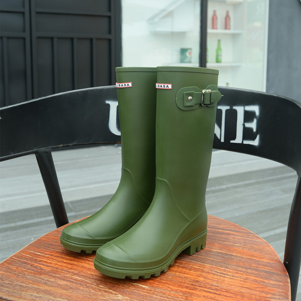 RAIN Boots fashion Knee-high tall rain boots waterproof1 welly boots Rubber rainboots water shoes