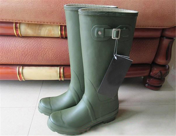 Knee High Tall Rain Boots Rainboots Waterproof Boots Shoes Rubber Matte Gloss Rainboots Rain shoes Fit Long Socks For Men Women