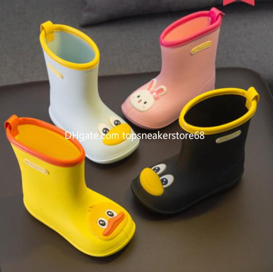 Four seasons raincoat rain boots KIDS non-slip student cartoon waterproof PVC transparent rubber rain boots