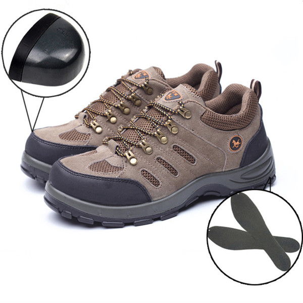 Steel toe cap anti-puncture solid bottom breathable site safety labor insurance shoes men's comfortable safety shoes