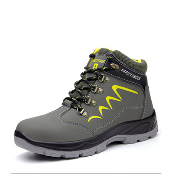 Hot Sale- shoes Men Outdoor Anti-slip Steel Puncture Proof Construction Safety Boots Work Shoes Fashion stab-resistant men's safety shoes