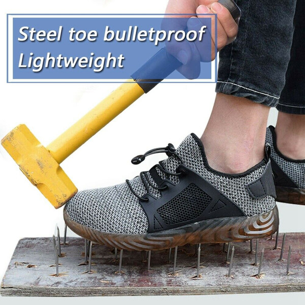 Safety Shoes Light Breathable Woman And Men Be Applicable Outdoor Steel Toe Protective Anti-slip Puncture Proof Safety Shoes