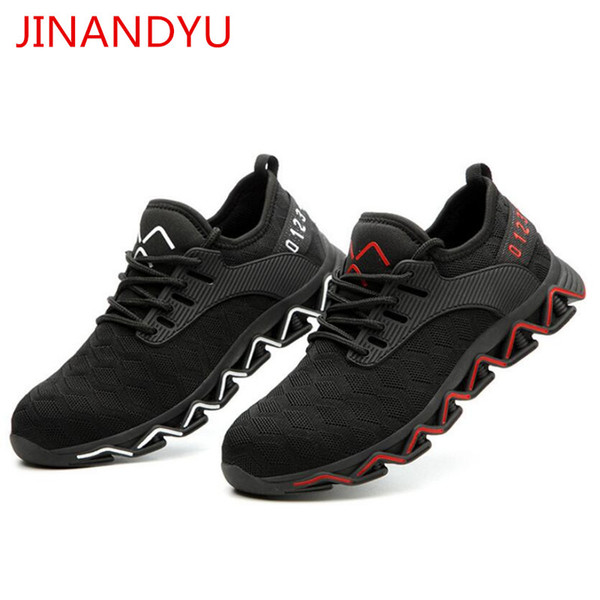 Steel Toe Safety Shoes Men's Breathable Flying Woven Unisex Work Shoes Prevent Smashing and Puncture Safety Boots Working Shoes