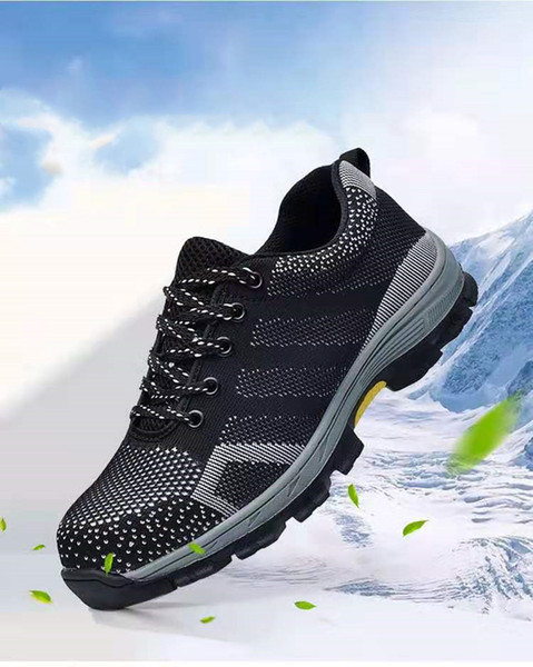 New Fashion Safety Shoes for Men and Women Anti-collision, Waterproof Outdoor Safety Shoes, Wear-resistant Mountaineering Shoes