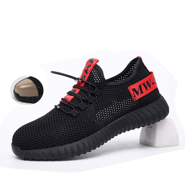 New Fashion Safety Shoes 2019 Men's Steel Toe Anti-smashing Construction Work Sneaker Outdoor breathable fashion Safety Boots