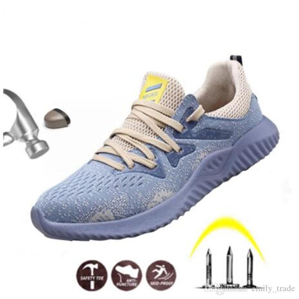 High Quality Steel Toe Safety Shoes Mens Work Safety Shoes Unisex Breathable Air Work Shoes Plus Size 36-45 Rubber