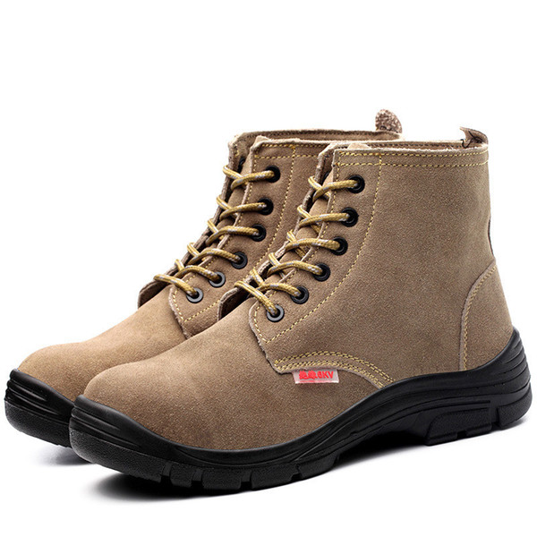 Men's safety shoes men's steel toe caps anti-smashing puncture work shoes breathable high quality high to help safety shoes