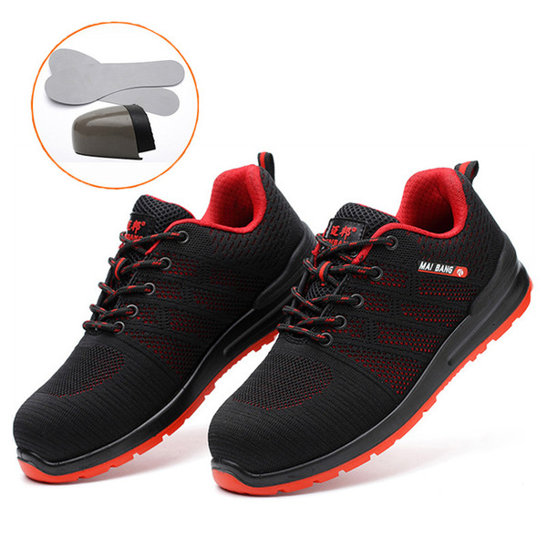 2019 New Indestructible Unisex Steel Toe Work Shoes Men Women Breathable Lightweight Industrial Construction Puncture Proof Safety Boots