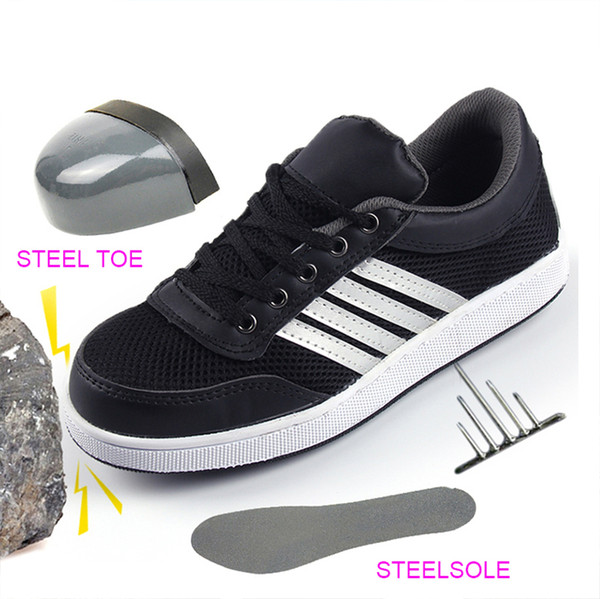 Steel Toe Work Shoes Safety Boots Anti-smashing Anti-slip Steel Puncture Proof Construction Men Woman Sneakers Shoes 4#20/20D50