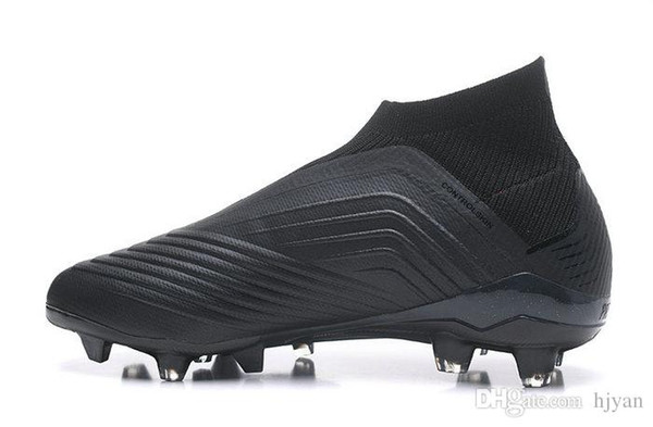 new Predator 18 men and women football shoes Falcon 18 male/female/Top - level waterproof high - band black FG soccer shoes.