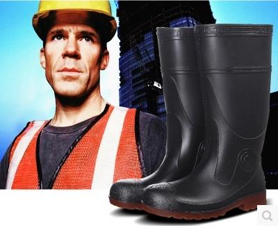 High rain boots. Head steel boots. Anti smashing. Baotou steel. Non-slip. Waterproof. Safety water shoes. Safety shoes.Steel rubber sole.