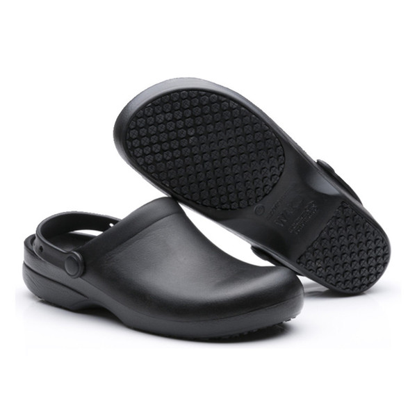 Men and Women Chef Clog Slip Resistant Restaurant Shoes Non Slip Work Shoes Black