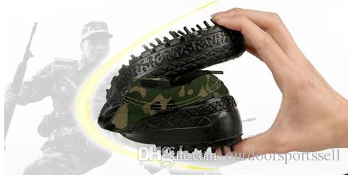 liberation shoes Outdoor wear-resistant mountaineering shoes Men and women military training camouflage shoes canvas rubber shoes.