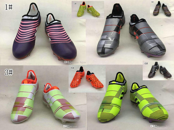 wholesale new Glitch 2017 FG men football shoes high quality Glitch Skin 17 mens gey black red green purple yellow white soccer shoes