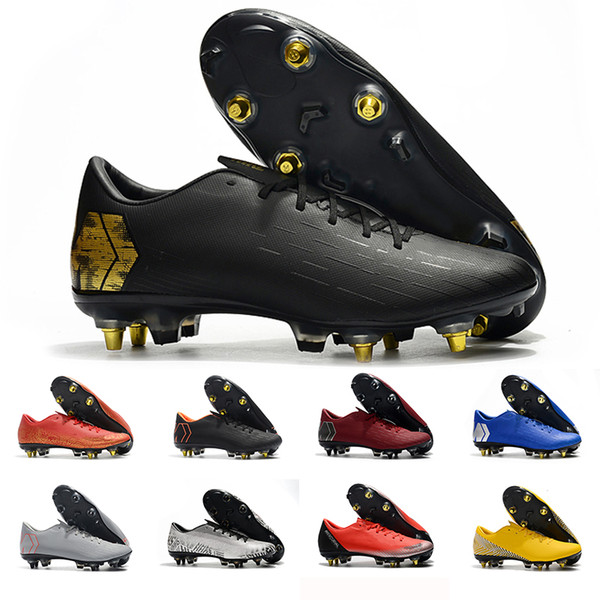 Football Shoes Mundial Leather Soccer Shoe Discount 7 Soccer Cleats World Cup Football Size 39-45 Black White Orange botines futbol