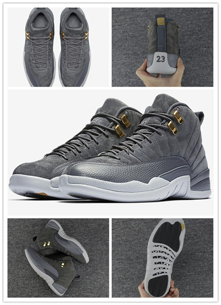 New air 12 basketball shoes off style XII High Cut High Quality Boots Sneakers 12s dark grey fashion outdoor trainers