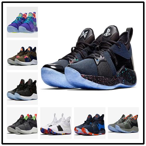 Top Quality PG 2 Playstation shoes for sales With Box Paul George Basketball Shoes Free Shipping AT7815-002 SIZE40-46