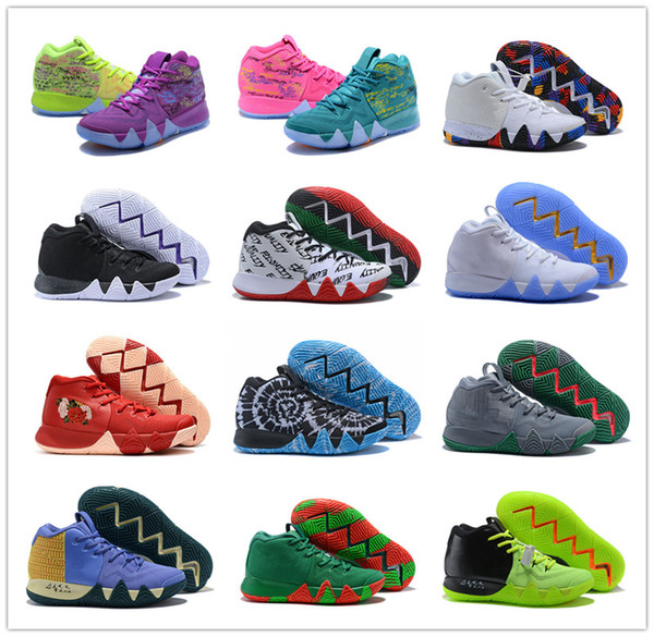 2018 March What the 4 Multicolor Basketball Shoes for High quality Men's 4s Purple Fluorescent Green Classic Fashion Sports Sneakers US 7-12