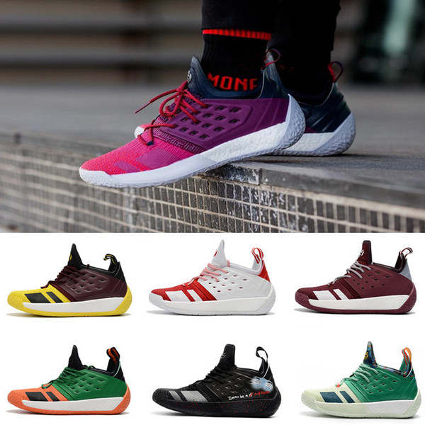 2018 Hot Sale Harden Vol.2 Multicolor Black White Gold Mens Basketball Shoes Cheap Top quality harden 2 2s Light weight Sport Sneakers 40-46