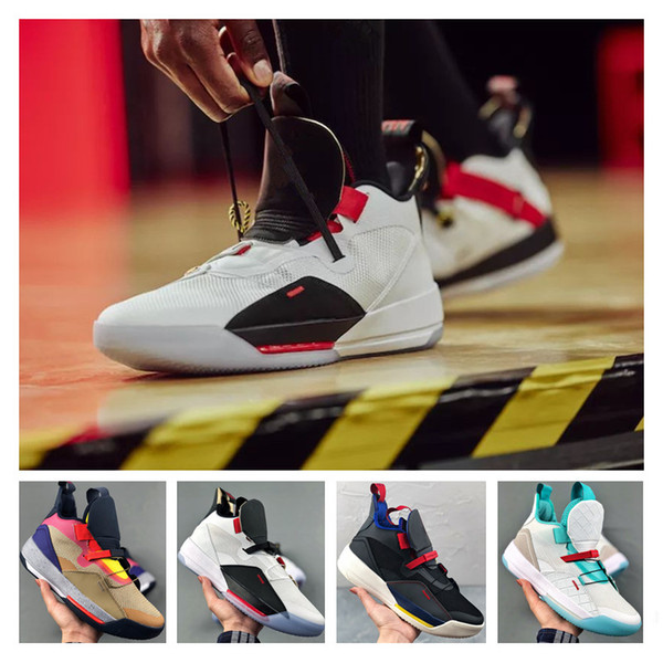 2018 Hot Designer Pull Laces FastFit Jumpman XXXIII 33 PF Origins Basketball Shoes for Best quality Mens Trainers 33s Sports Sneakers US7-12