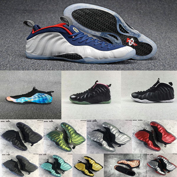 2018 Flight One PRM Galaxy 2.0 Olympic USA White Blue Red Penny Hardaway 1 Basketball Shoes for Top Training Sports Sneakers Size41-46