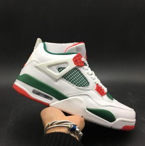 Newest 4 NRG Do the Right Thing White Pizzeria 4s IV Kicks Men Basketball Sports Shoes Sneakers High Quality With Box