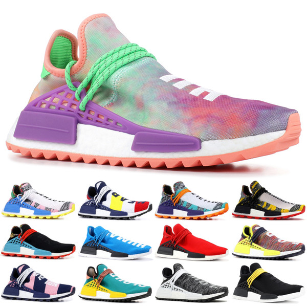 2019 NMD Human Race Pharrell Williams X BBC Yellow Black Nerd Sports Running Shoes designer Men Shoes Women sneakers With Box