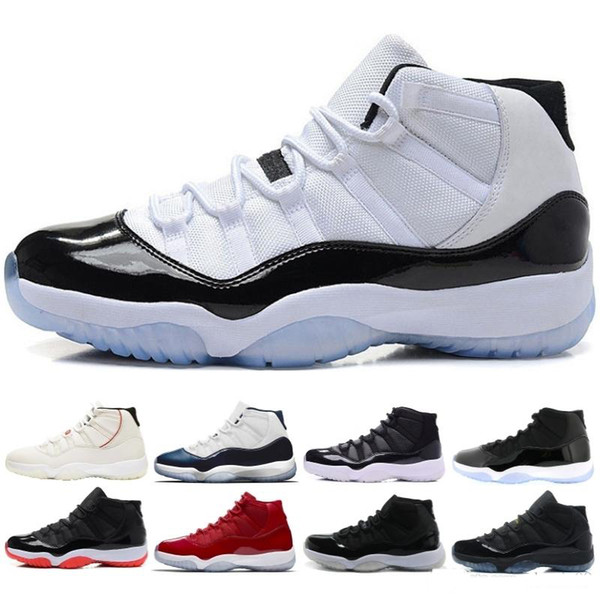 Concord High 45 11 XI 11s Cap and Gown PRM Heiress Gym Red Chicago Platinum Tint Space Jams Men Basketball Shoes sports Sneakers