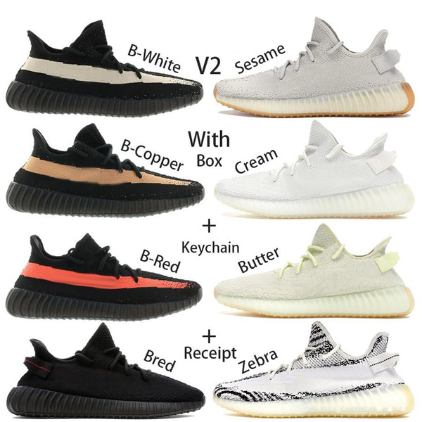 Static V2 Butter Semi Frozen Yellow Blue Tint Beluga 2.0 Zebra Cream White V2 Mens Women Kanye West Running Designer Shoes