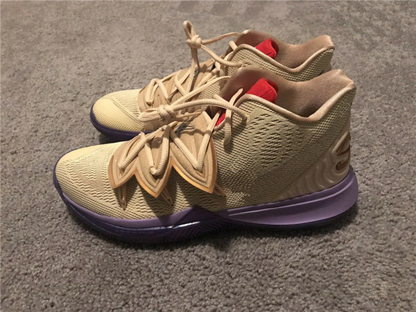 Kyrie V Ikhet DS Beige Purple CI0295-900 Size: 7-12 For Sale Best Quality Irving 5 Basketball Shoe Store 14 Colour With Box