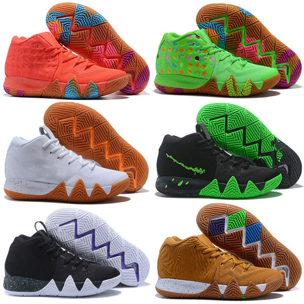 Kyrie IV Green Lucky Charms Mens 2018 All New Easter Halloween Basketball Shoes For sale 4 Sports shoes