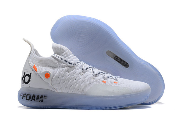 2018 New KD 11 EP White Orange Foam Pink Paranoid Oreo ICE Basketball Shoes Original Kevin Durant XI KD11 Mens Trainers Sneakers Size40-46