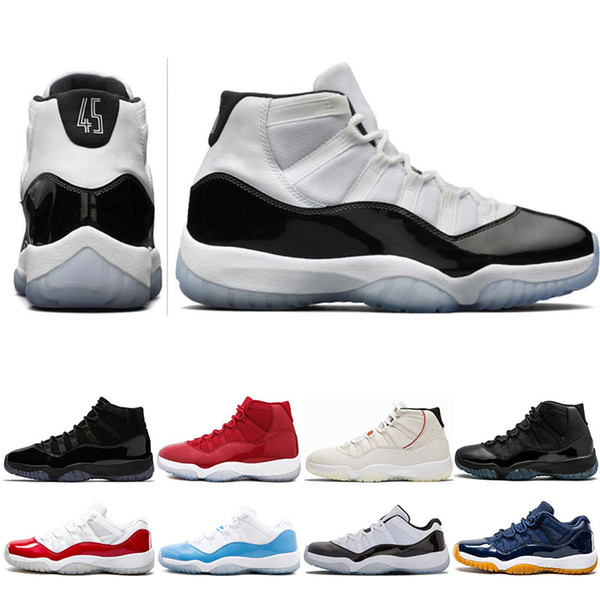 Concord High 45 11 XI 11s Cap and Gown PRM Heiress Gym Chicago Platinum Tint Space Jams Mens Basketball Shoes sports Designer Sneakers