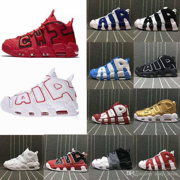 High Quality Air Cushion Uptempo Basketball Shoes For Men Women 96 QS Olympic Varsity Maroon 3M Scottie Pippen Sports Sneakers Size 36-47