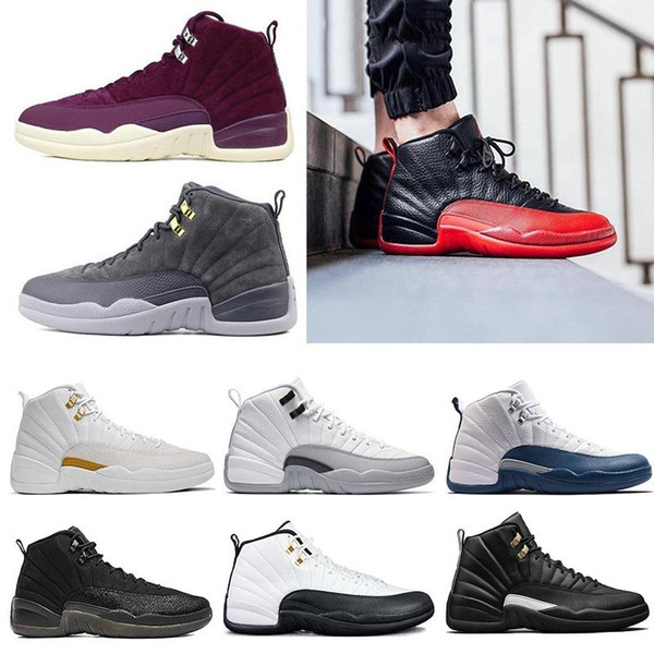 High Quality hot news 12 12s Mens Womens Basketball Shoes ovo white TAXI Flu Game GS Barons Playoffs gym red French blue shoes