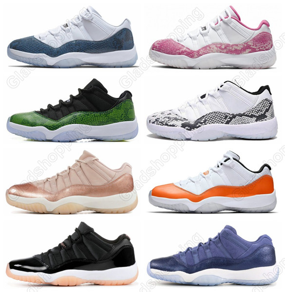 11 Low Navy Blue Pink Snakeskin White Red Basketball Shoes Bred Concord Georgetown Space Jam GG Basketball Sneakers Women Men 11s Trainer XI