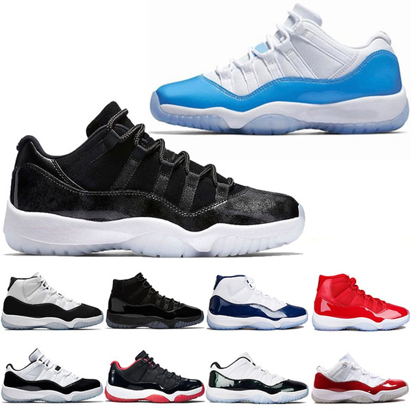 Men 11 11s Basketball Shoes Cap and Gown Gamma Blue Iridescent Gym Red UNC Concord Bred Trainer Sport Sneakers Size 5.5-13 Wholesale