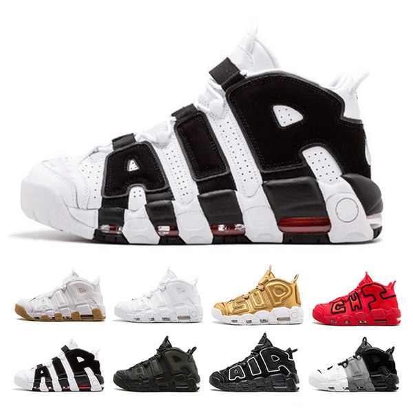 Uptempo 96 QS Mens Basketball Shoes For Olympic Varsity Maroon 3M Scottie Pippen Uptempos Sports Shoes Sneakers Size 40-46