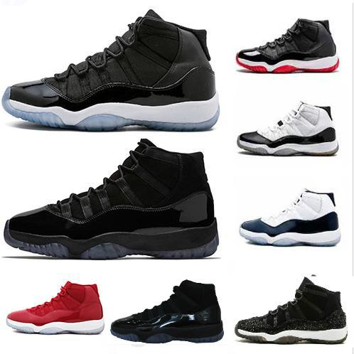 With Box Men 11 11s Prom Night 2018 Basketball Shoes blackout Easter Gym Red Midnight Navy PRM Heiress Barons Closing Concord Bred Ceremony