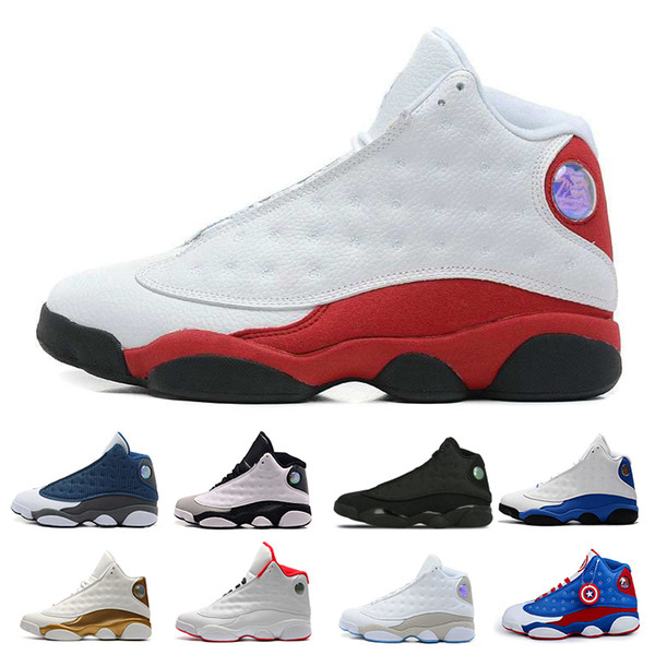 13 13s men basketball shoes Phantom Hyper Royal Hologram Black Cat Blue Red Flints Chicago Bred DMP Wheat Olive Ivory Men Size5.5-13